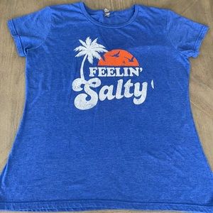 Feelin Salty XL women’s novelty tee shirt